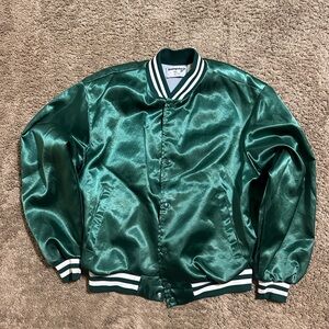Vintage Swingster “triple money green” satin jacket 90s size xl